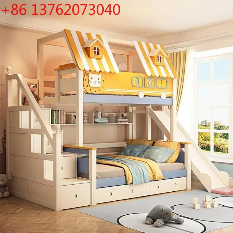 Furniture Wood Loft Kids room  - Bunk Bed With Stairs And Slide recension och pris