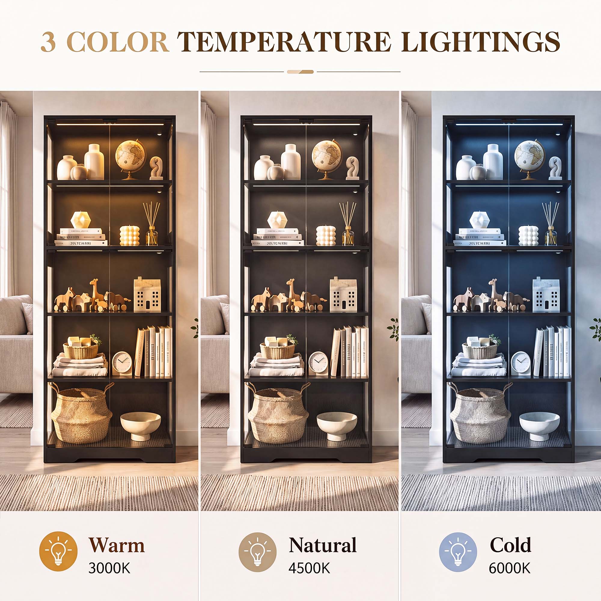 TCGBKAF 5‑Tier Display Cabinet - Storage recension och pris