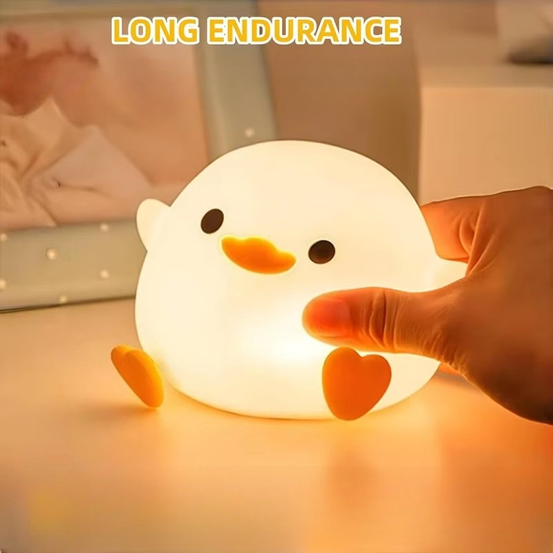 Cute Duck Cartoon Animals Sili - Floating Nightstand With Led Light recension och pris