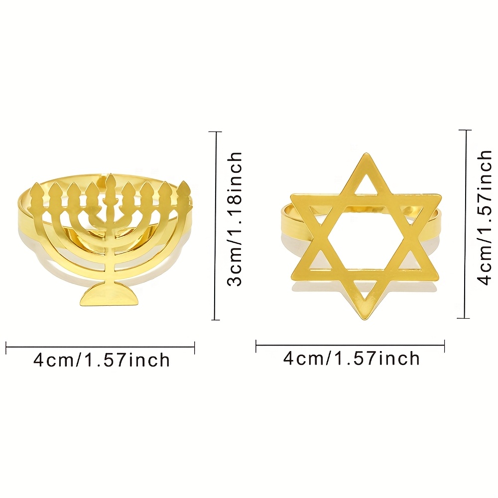 6Pcs Hanukkah Menorah Napkin R - Tables recension och pris