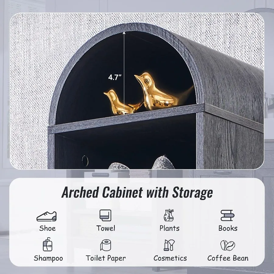 67 Tall Arched Bathroom Storag - Storage recension och pris