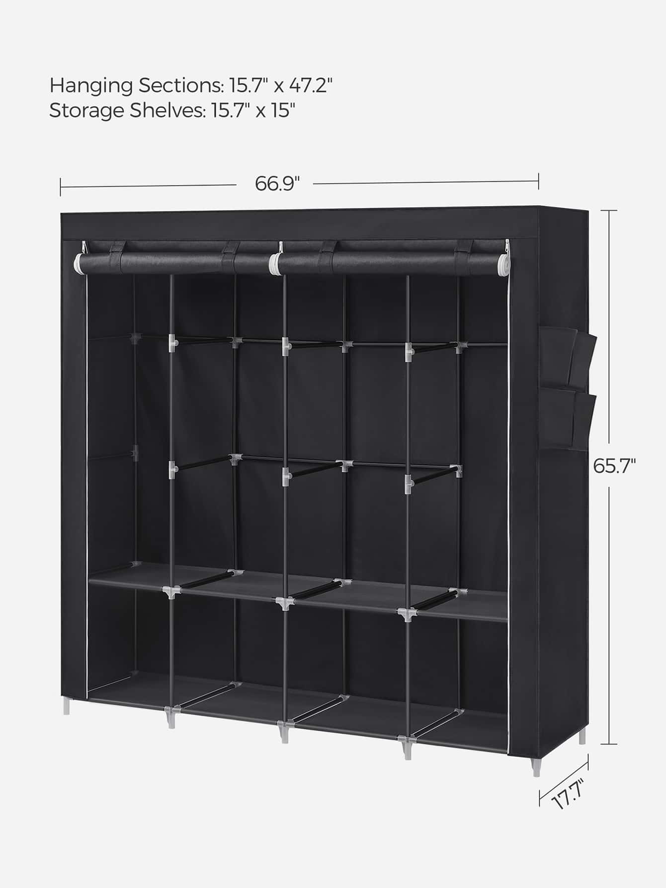 Portable Closet, Wardrobe Clos - Wardrobe Closet Portable Fabric Cover recension och pris