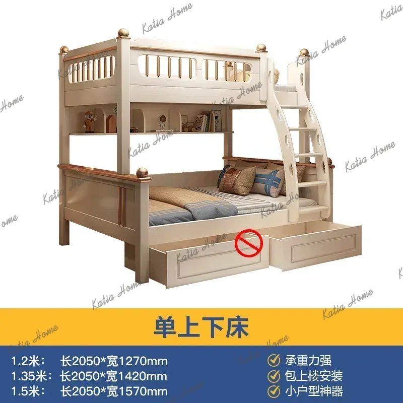 135x190cm Wood Mattress Bunk B - King Size Bed Frame With Storage Drawers recension och pris