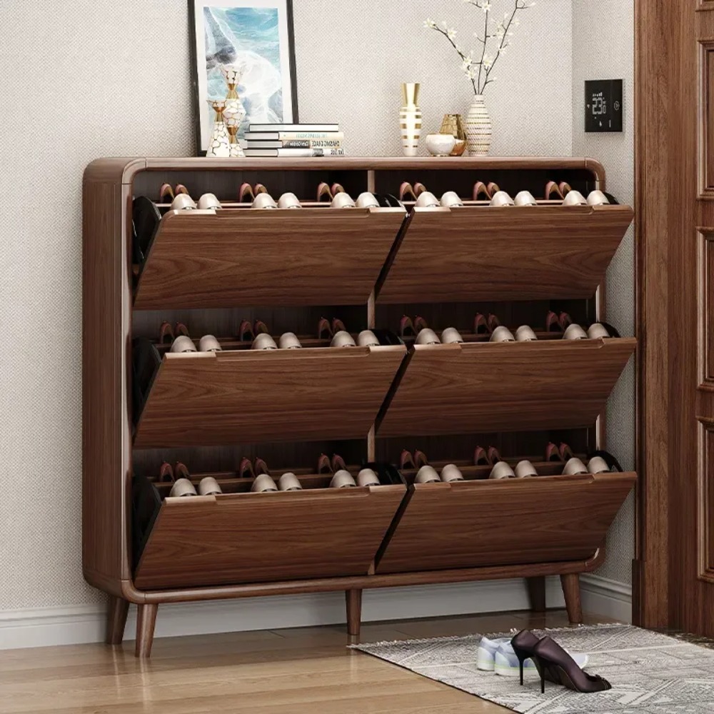 Slim Flip Door Shoe Cabinet Ru - Shoe Rack Cabinet Narrow Entryway recension och pris