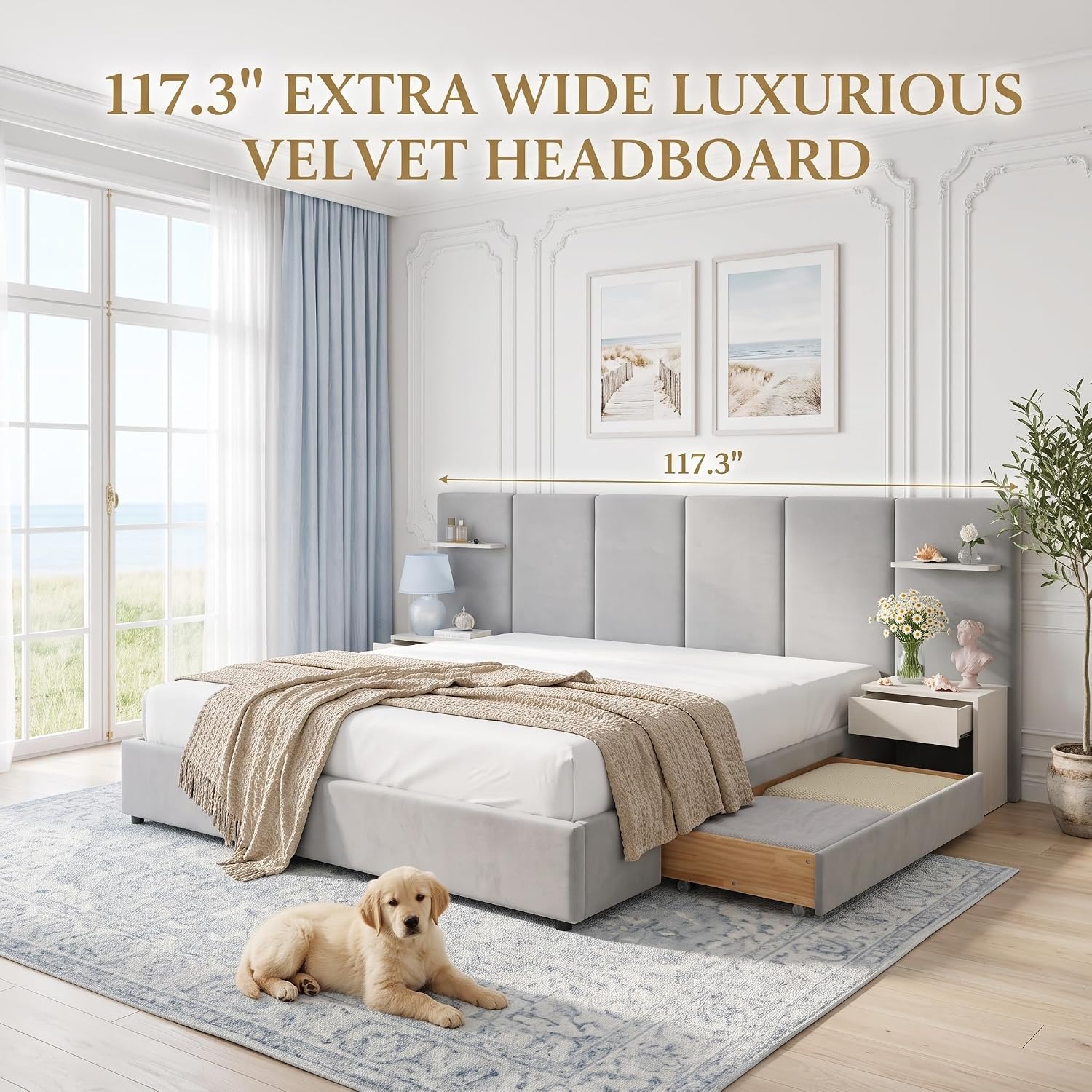 King Size Bed Frame with Stora - King Size Bed Frame With Storage Drawers recension och pris