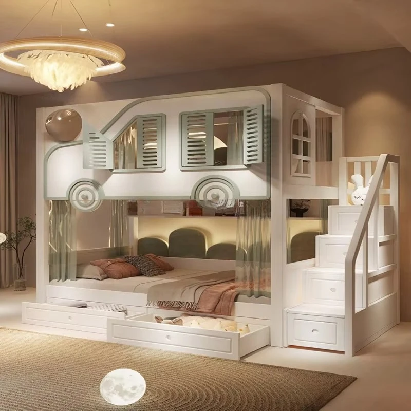 New Design Kids Luxury Bunk Be - Bunk Bed With Stairs And Slide recension och pris