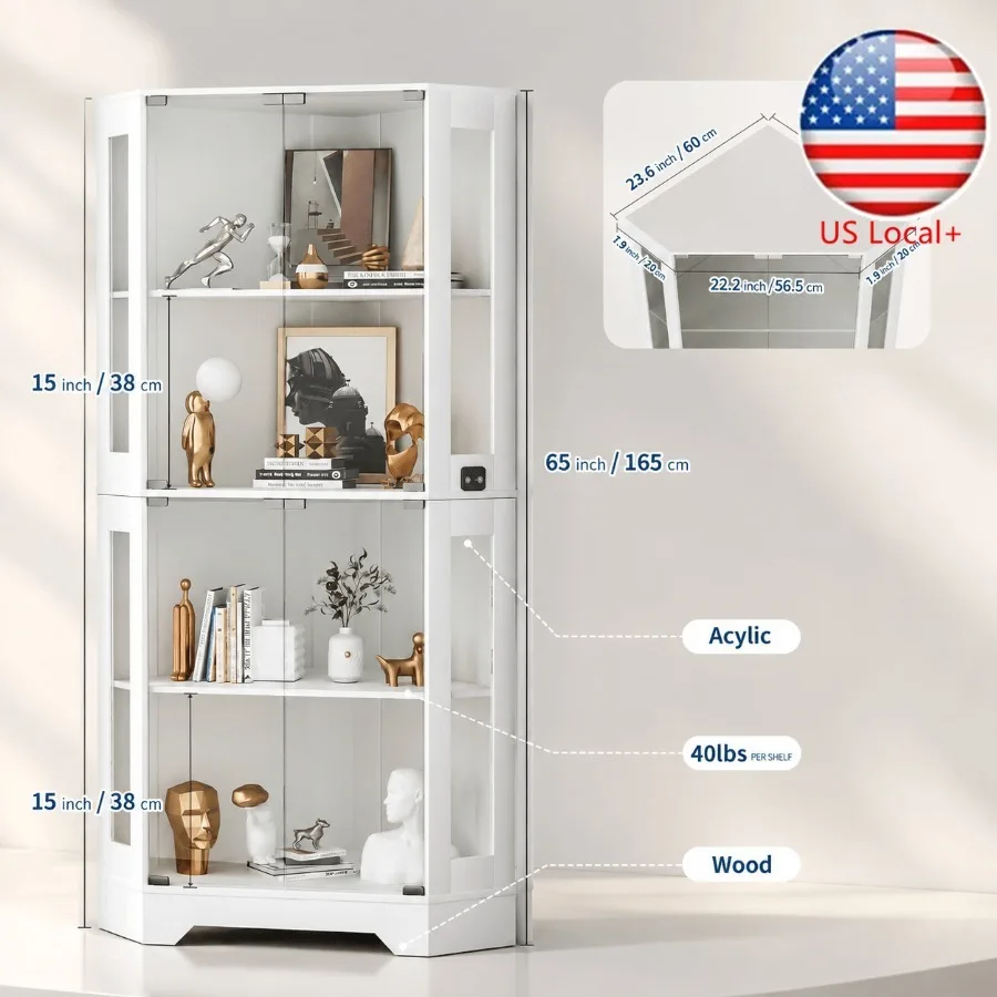 65 White Corner Collectible Cu - Storage recension och pris