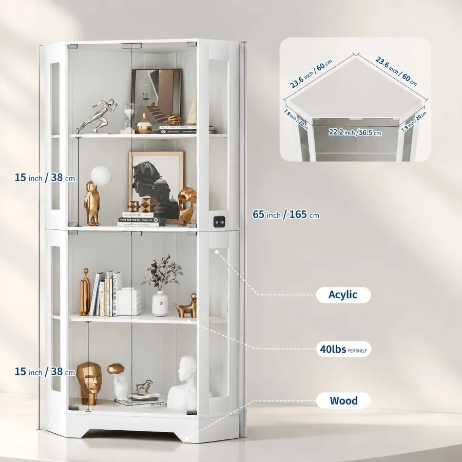 65 White Corner Collectible Cu - Storage recension och pris
