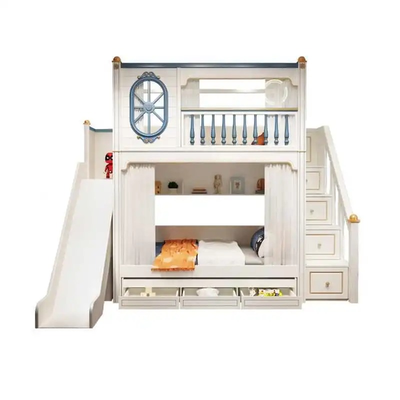 -For Luxury Kids Bedroom Furni - Bunk Bed With Stairs And Slide recension och pris