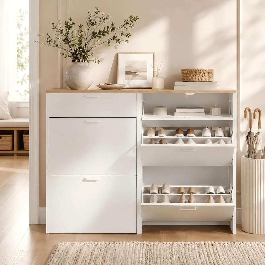 Shoe Cabinet Storage for Entry - Shoe Rack Cabinet Narrow Entryway recension och pris