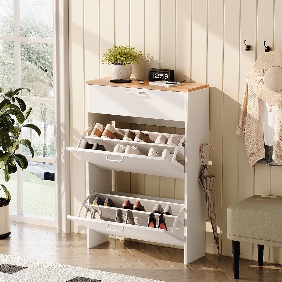 Shoe Cabinet Storage for Entry - Shoe Rack Cabinet Narrow Entryway recension och pris