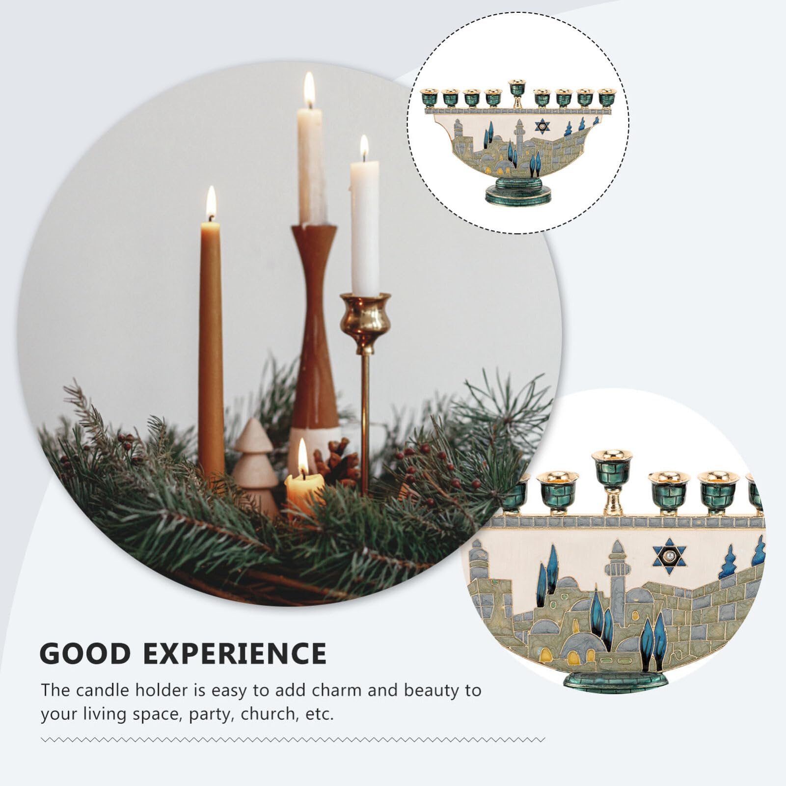 9 Branch Hanukkah Menorah Jeru - Tables recension och pris