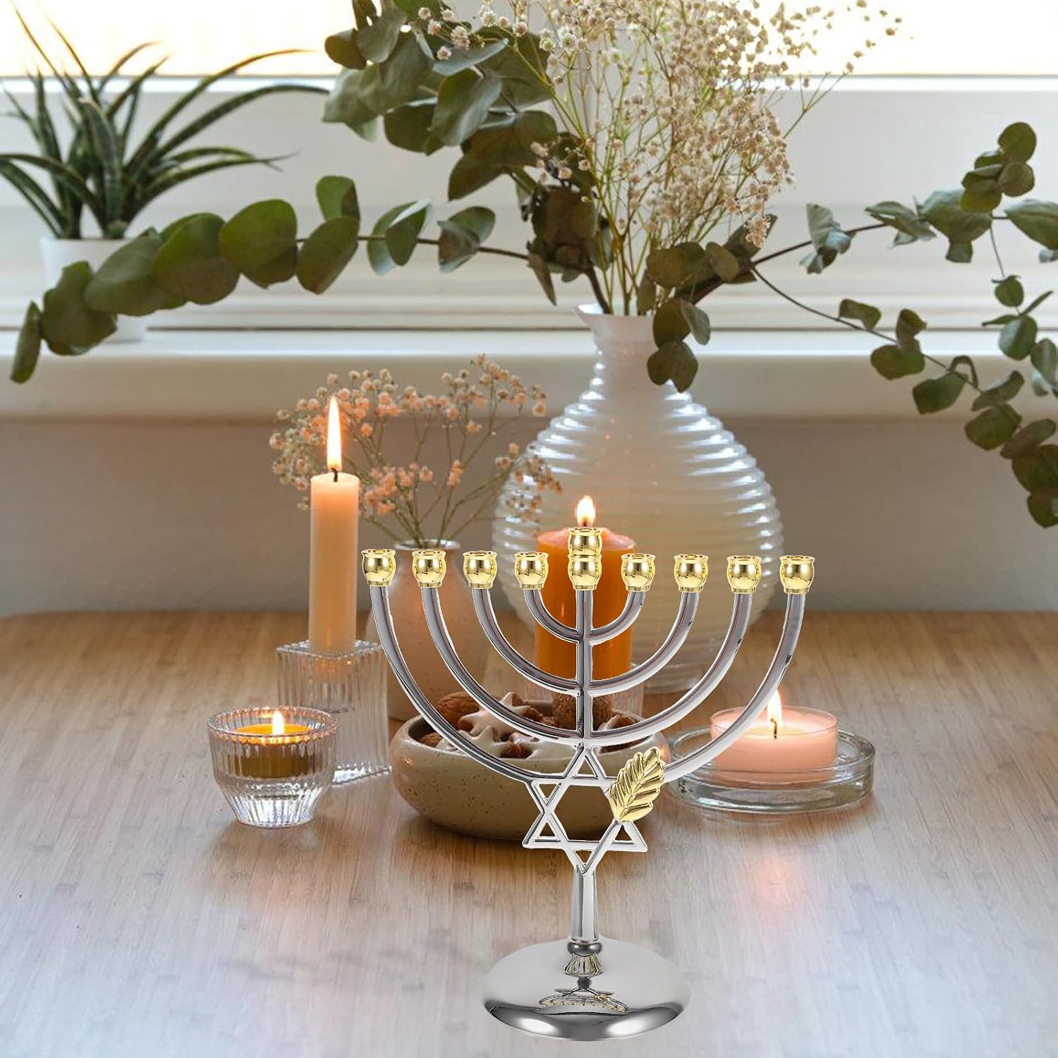 9 Branch Hanukkah Menorah Meta - Tables recension och pris