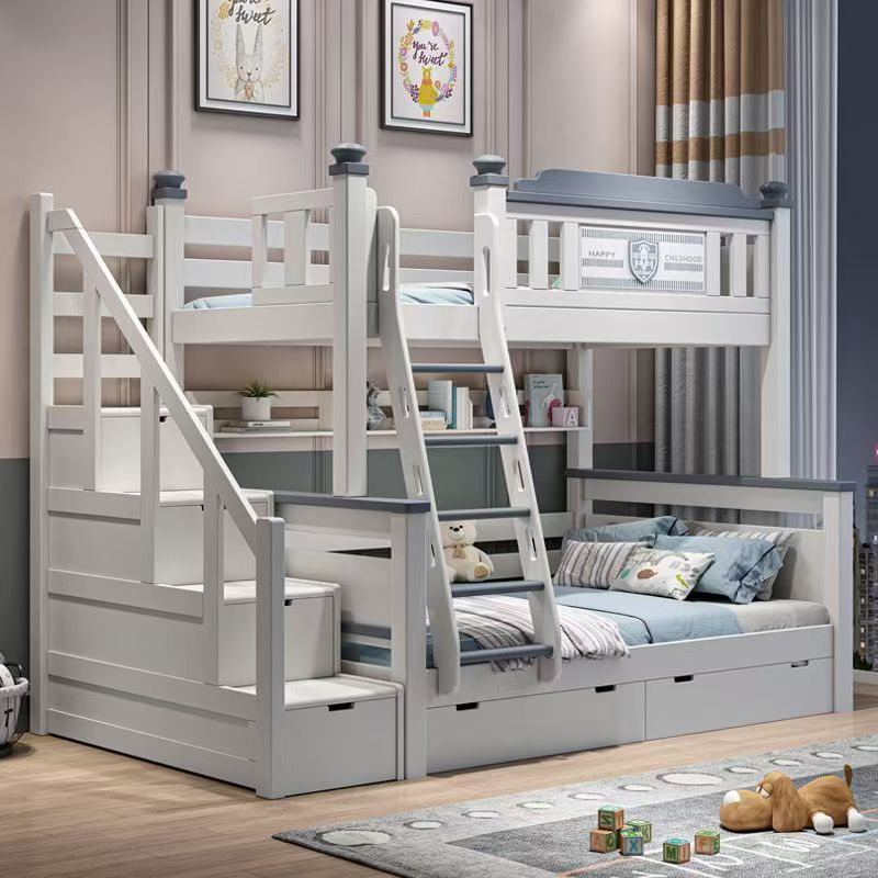 ！@2025 Cheap Wooden Kids Bedro - Bunk Bed With Stairs And Slide recension och pris