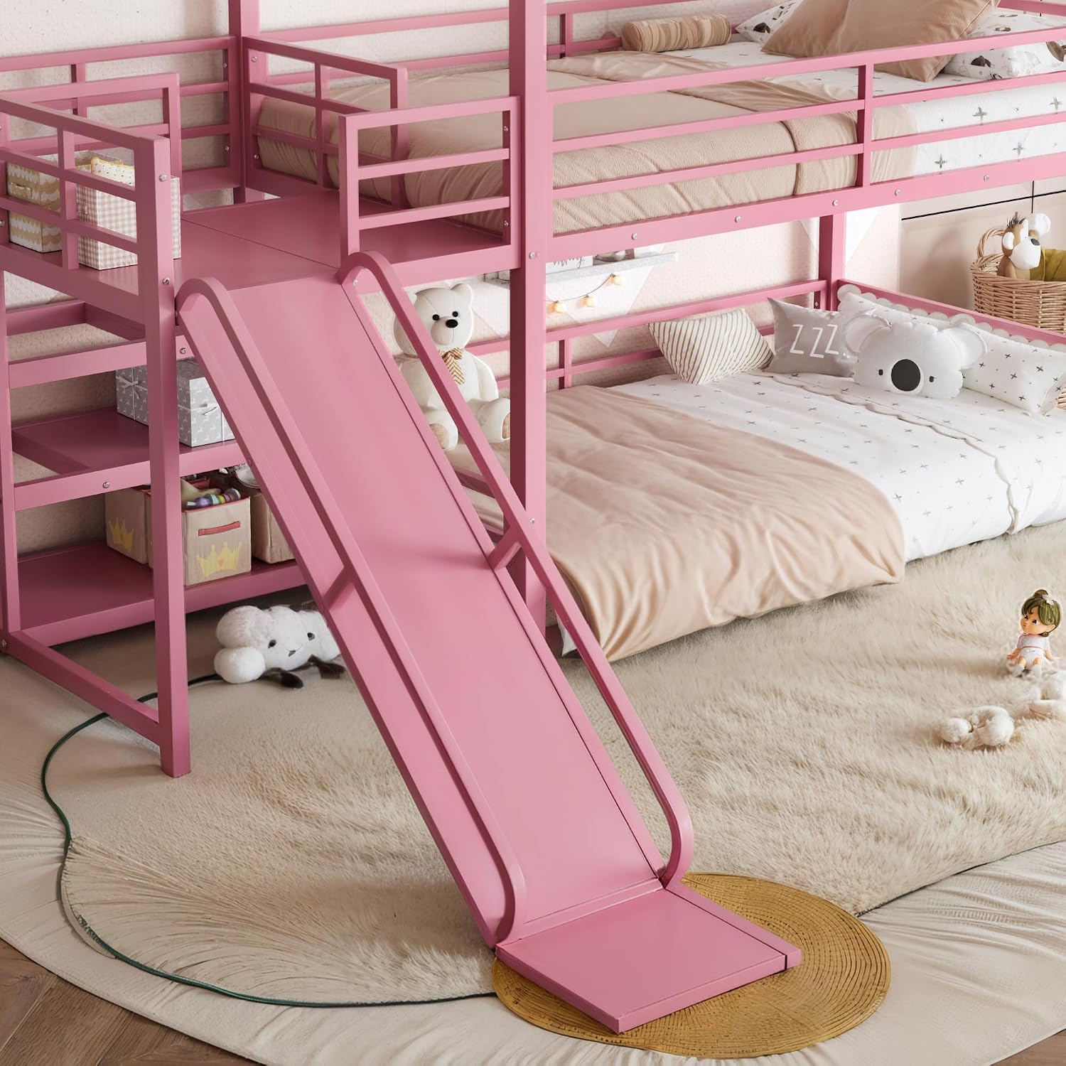 Twin Bunk Bed with Slide & Sto - Bunk Bed With Stairs And Slide recension och pris