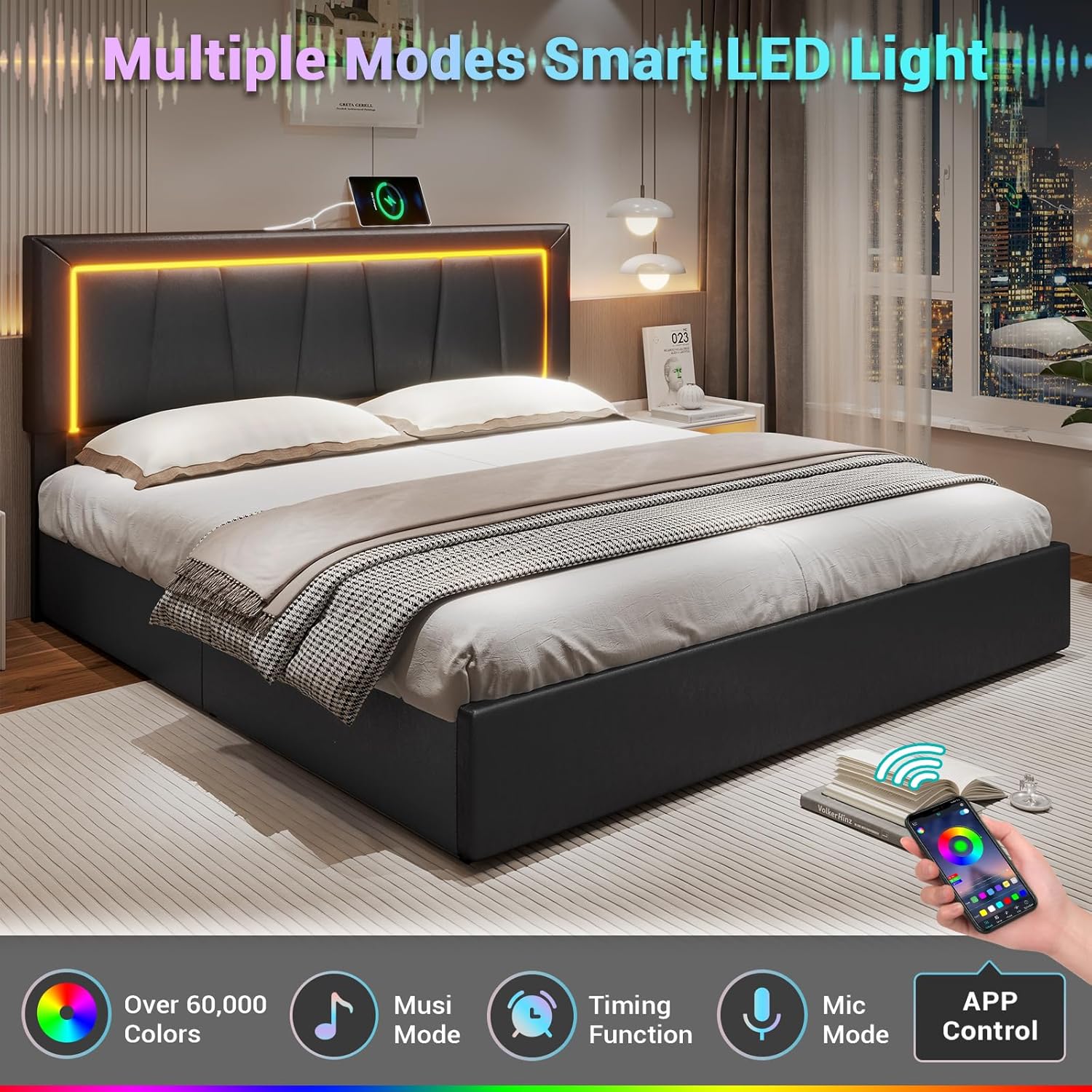 California King Bed Frame with - King Size Bed Frame With Storage Drawers recension och pris
