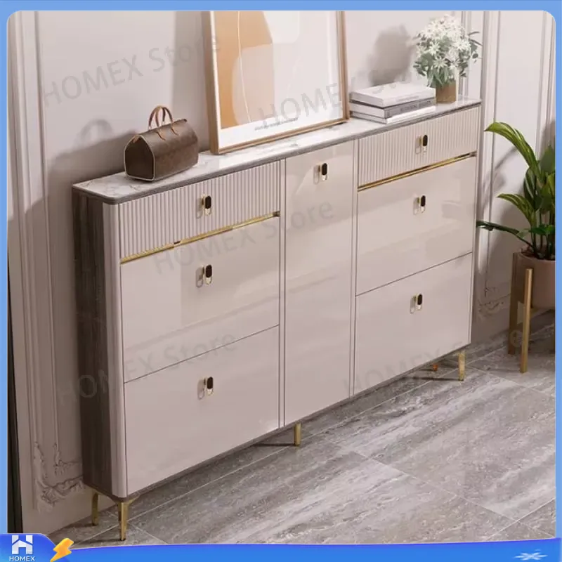 Waterproof Shoe Cabinet with S - Shoe Rack Cabinet Narrow Entryway recension och pris