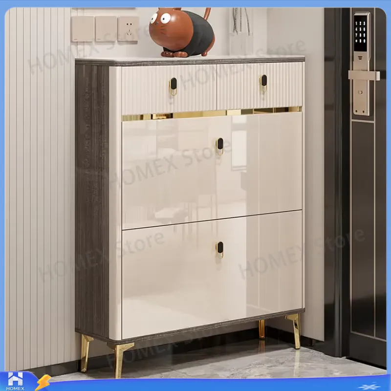 Waterproof Shoe Cabinet with S - Shoe Rack Cabinet Narrow Entryway recension och pris