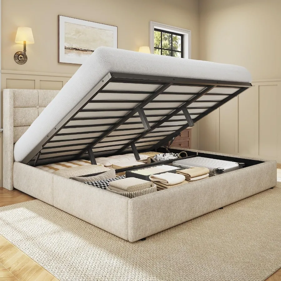 Size Lift Up Storage Bed Frame - Gas Lift Storage Bed Hydraulic recension och pris