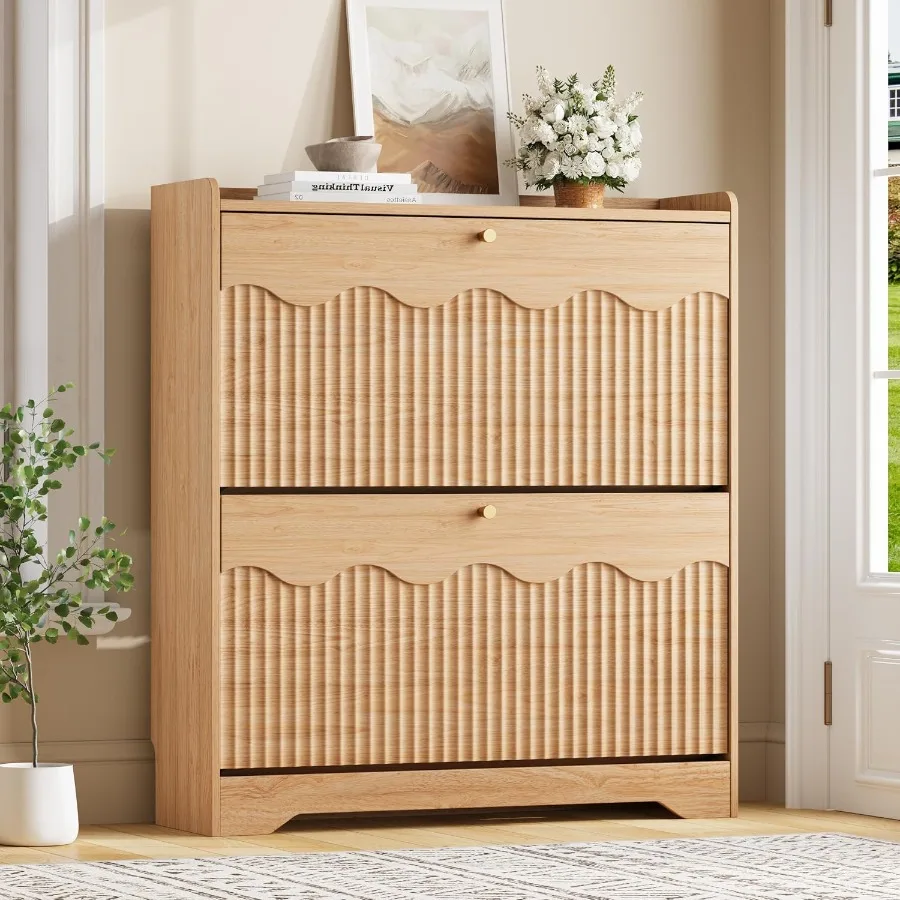 Shoe Storage Cabinet with and  - Shoe Rack Cabinet Narrow Entryway recension och pris