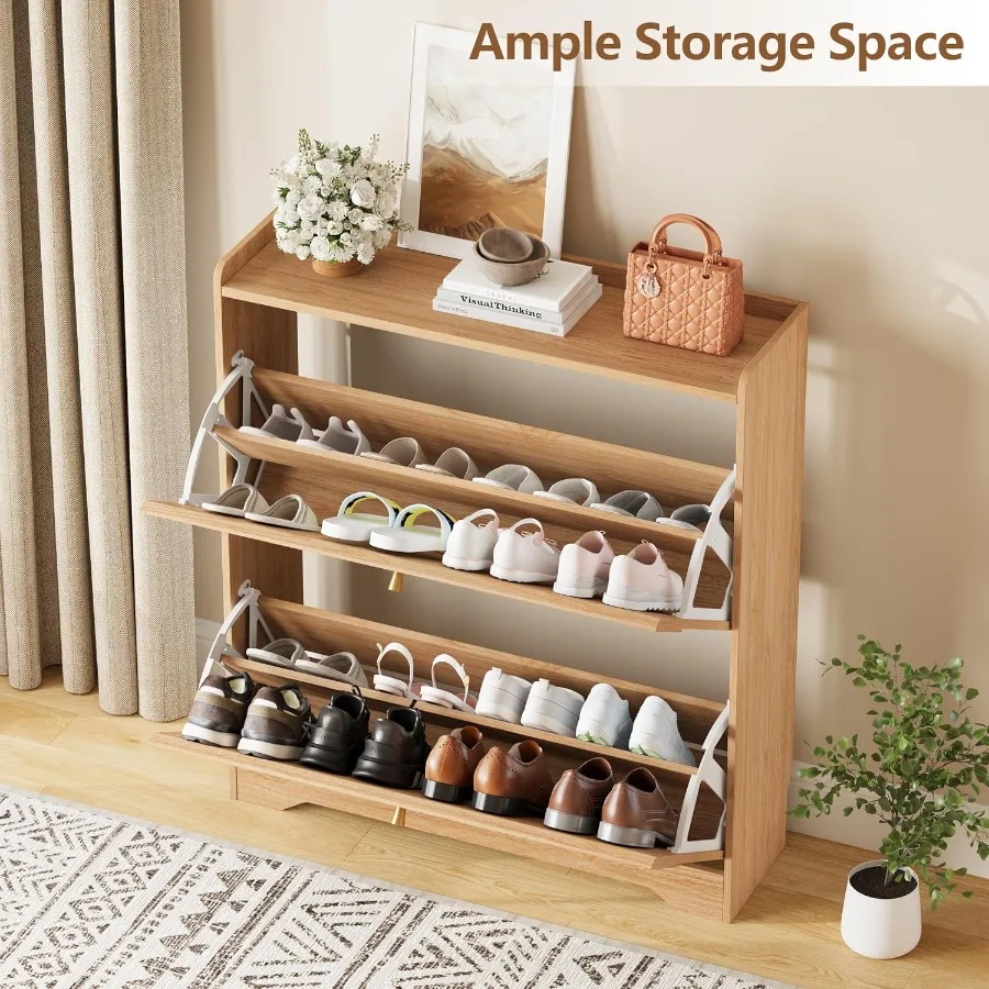 Shoe Storage Cabinet with and  - Shoe Rack Cabinet Narrow Entryway recension och pris