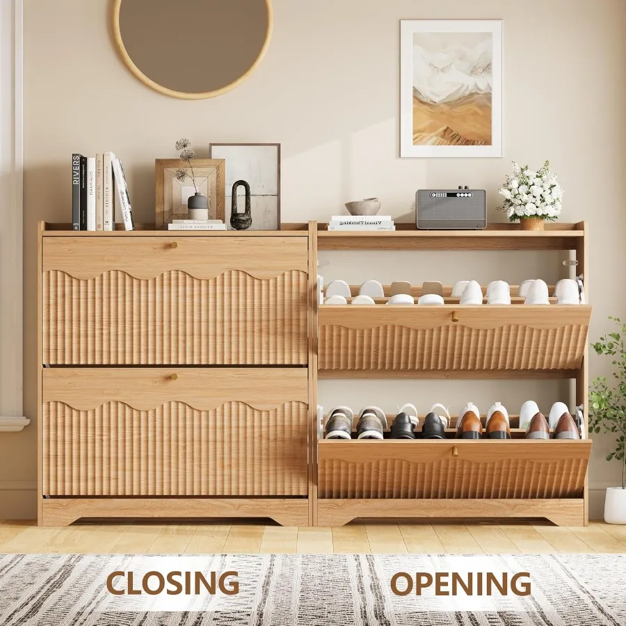 Shoe Storage Cabinet with and  - Shoe Rack Cabinet Narrow Entryway recension och pris