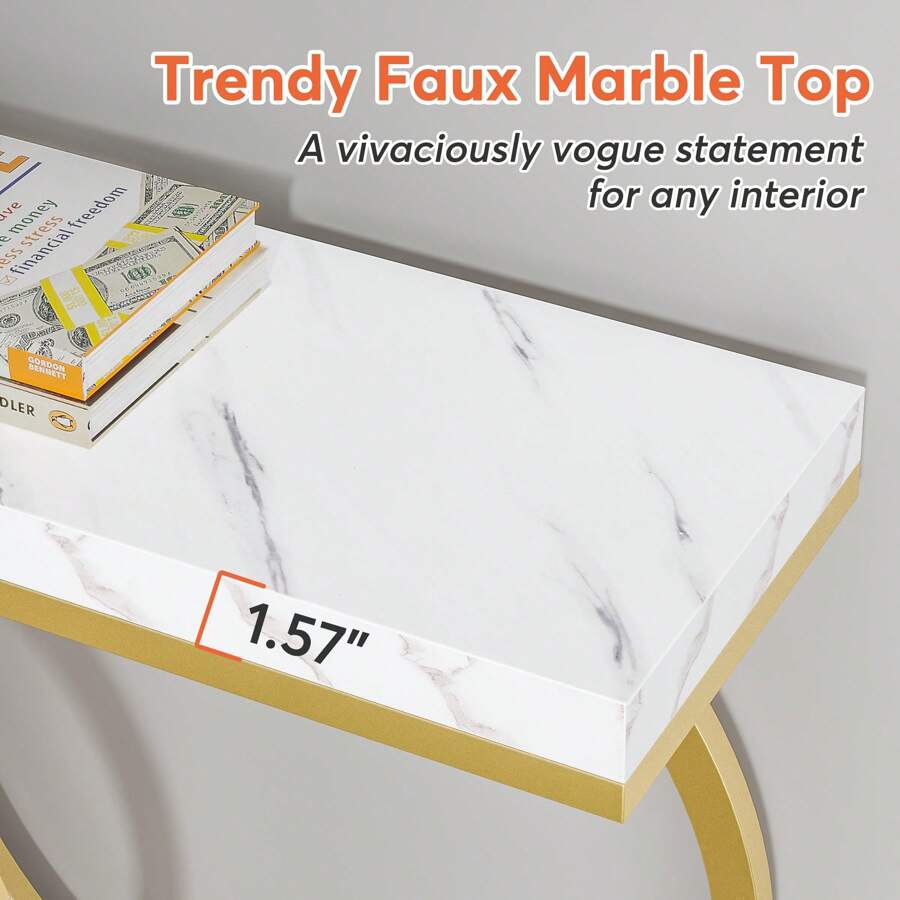 Inch Modern Gold Console Table - Sofas recension och pris