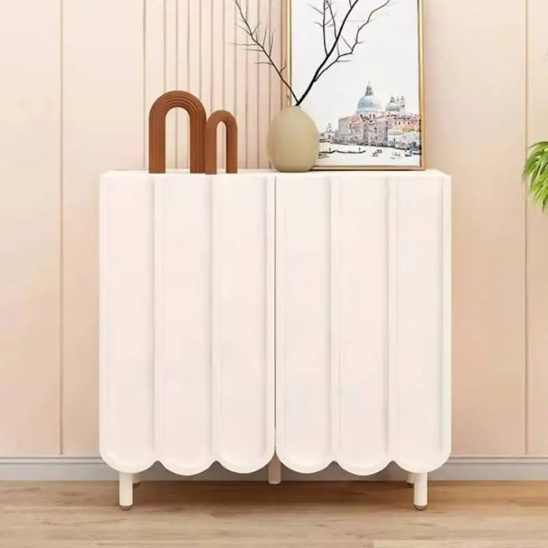 White Minimalist Shoe Cabinet  - Shoe Rack Cabinet Narrow Entryway recension och pris