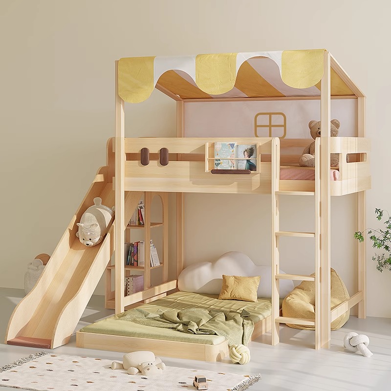 Bunk bed slide single sale chi - Bunk Bed With Stairs And Slide recension och pris