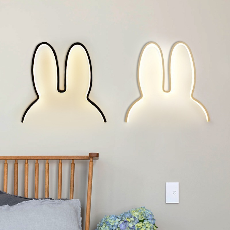 Cute Led Rabbit Wall Lights US - Floating Nightstand With Led Light recension och pris