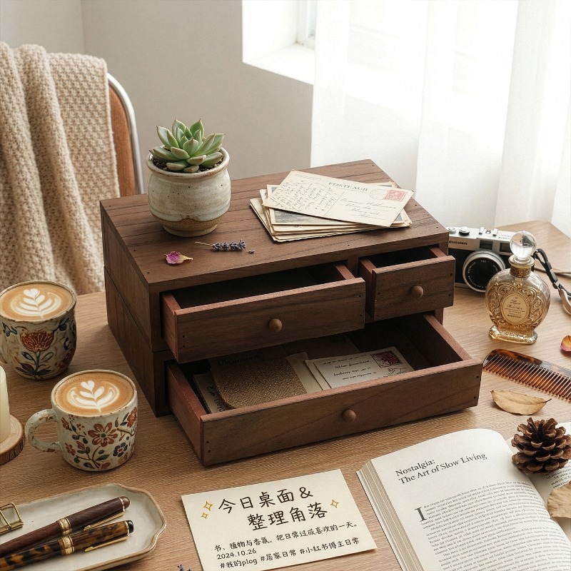 Wooden Desktop Storage Box Mon - Storage recension och pris