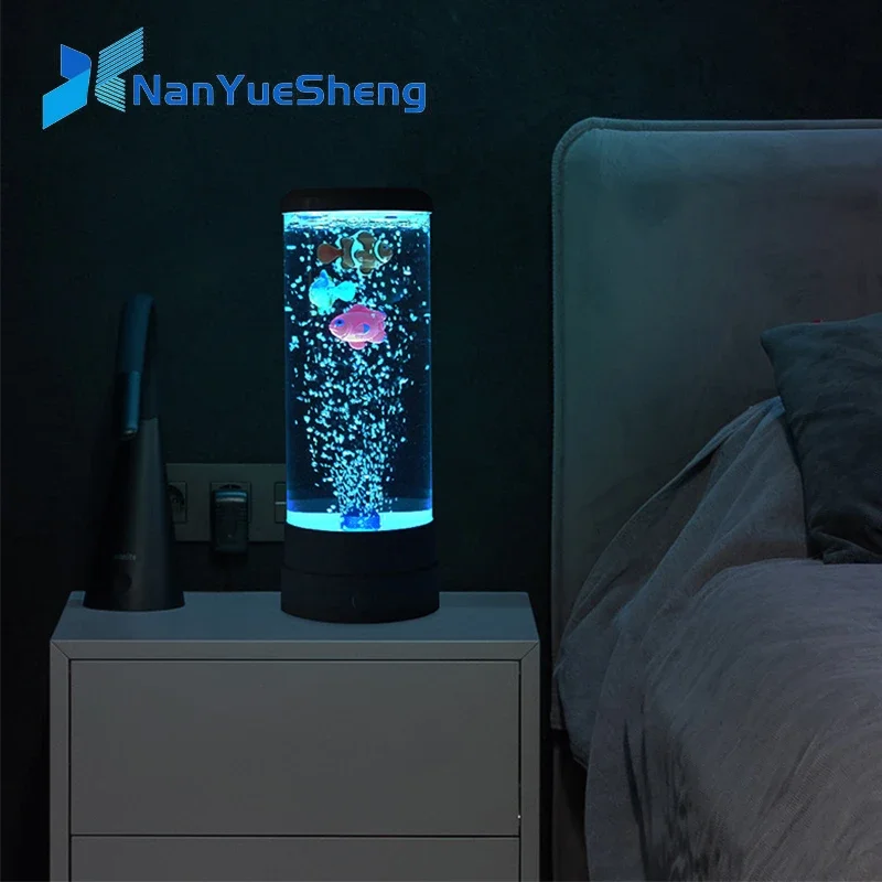 LED Fish Lamp Ambient Night Li - Floating Nightstand With Led Light recension och pris