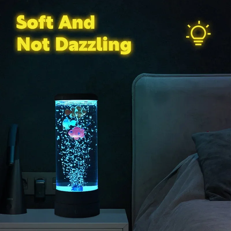 LED Fish Lamp Ambient Night Li - Floating Nightstand With Led Light recension och pris