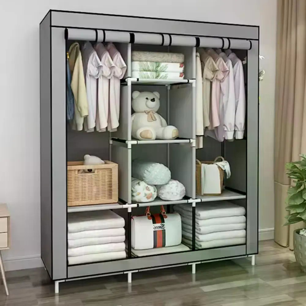 64-in Portable Covered Non-Wov - Wardrobe Closet Portable Fabric Cover recension och pris
