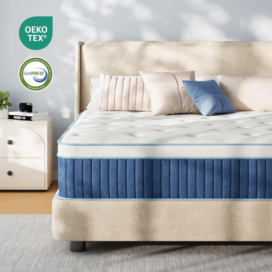 12 Inch Queen Hybrid Mattress  - Memory Foam Mattress In A Box Queen recension och pris