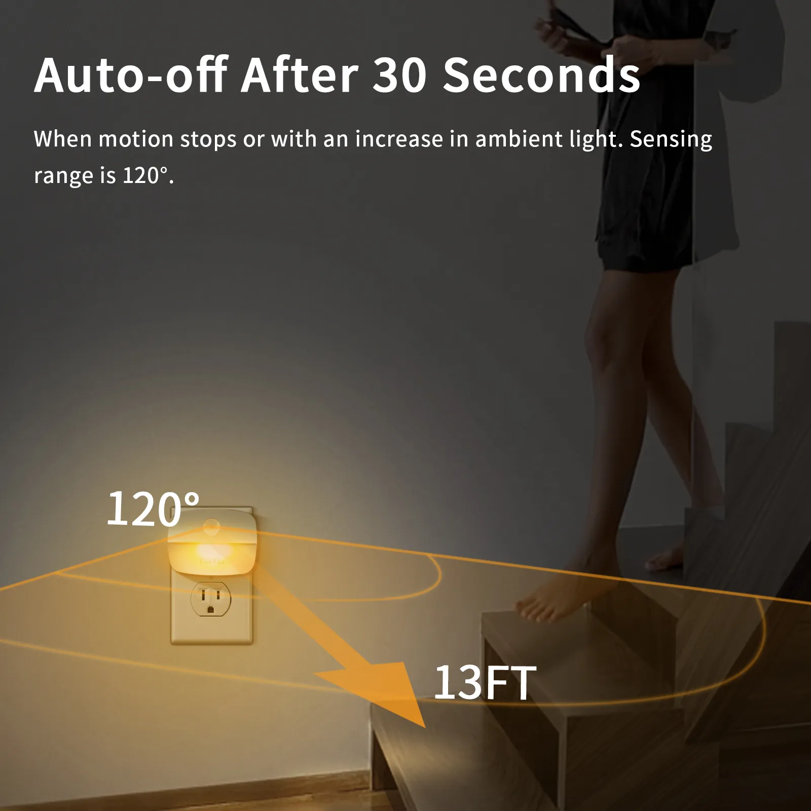 LED Night Light Motion Sensor  - Floating Nightstand With Led Light recension och pris