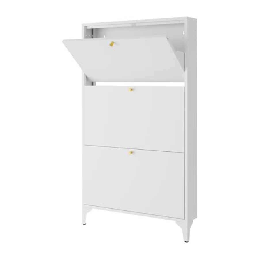 Freestanding Shoe Cabinet with - Shoe Rack Cabinet Narrow Entryway recension och pris
